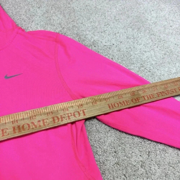 Nike Dri-Fit Activewear Jacket Women’s Pink Hooded Long Sleeve Pullover Small - Picture 3 of 11
